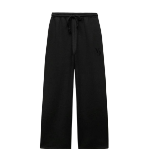 WIDE SWEAT PANTS - BLACK