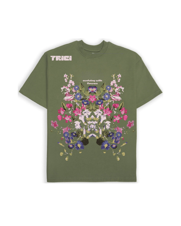 EVOLVING TEE IN OLIVE [UNISEX]
