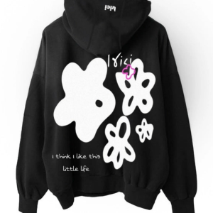 LIFE'S DOODLES HOODIE IN BLACK [UNISEX]