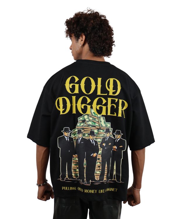 GOLD DIGGER BLACK OVERSIZED T SHIRT - Image 4