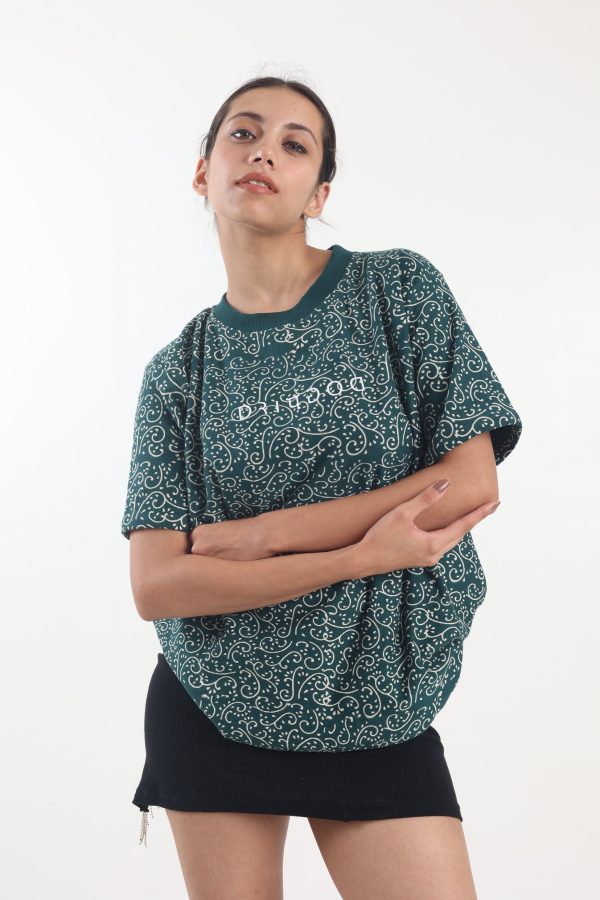 FOREST GREEN BLOCK PRINTED - Tshirt - Image 2