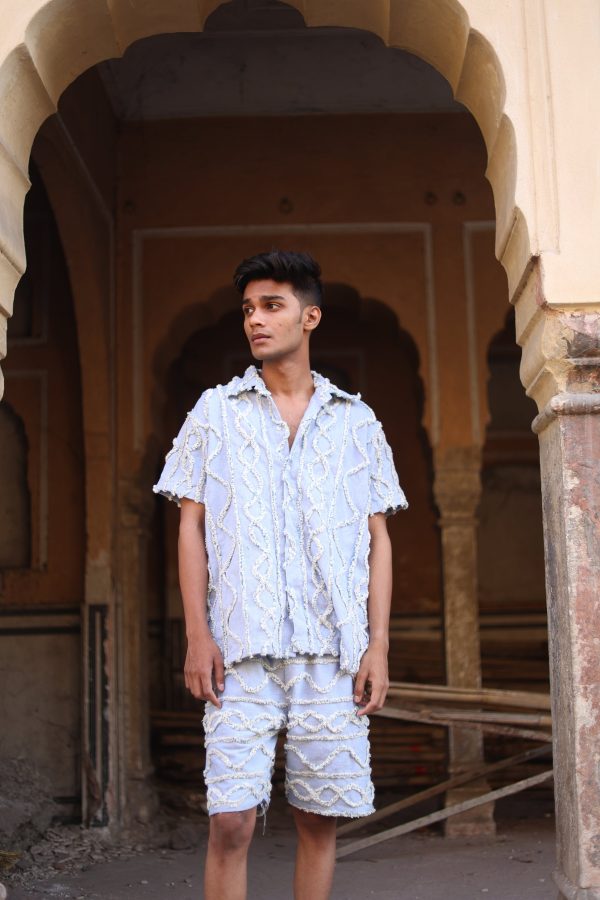 DENIM HANDWOVEN - SHORTS - Image 5