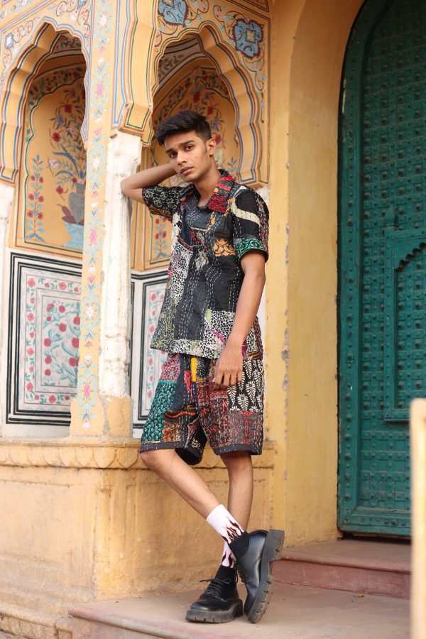 LALCHANDNI VINTAGE KANTHA - SHORTS - Image 4