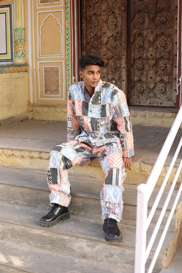 UPCYCLED PATCHWORK HANDWOVEN - JACKET - Image 3