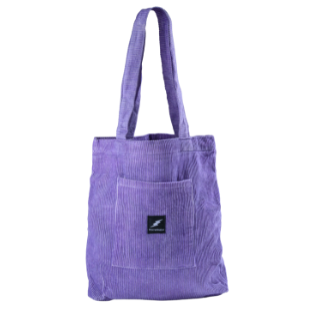 Violet Corduroy Tote Bag