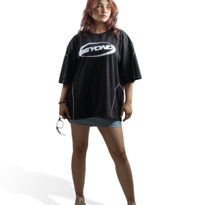 BEYOND INFINITY BLACK OVERSIZED T SHIRT