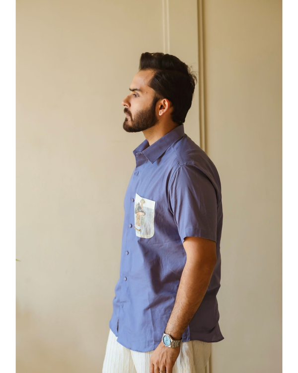 Blue Shiitake Shirt