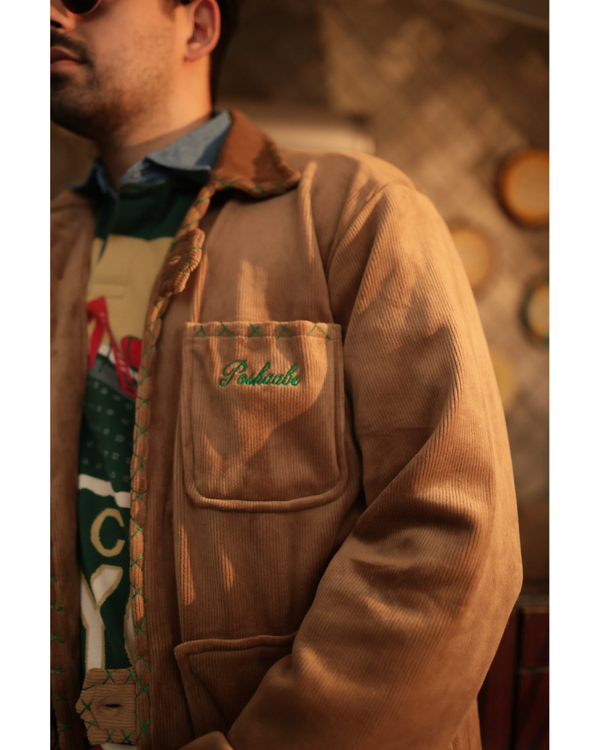 Soft Corduroy Brown Shacket