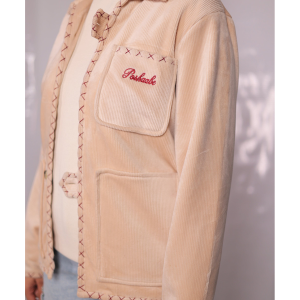 Soft Corduroy Cream Shacket