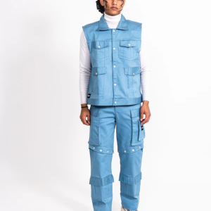 DRILL SLEEVELESS JACKET