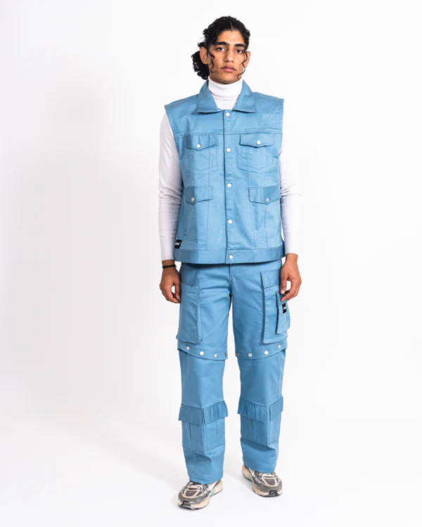 DRILL SLEEVELESS JACKET