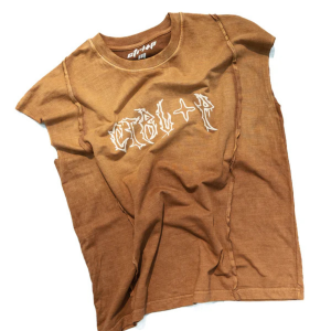 LOGO TANK-BROWN WASHED
