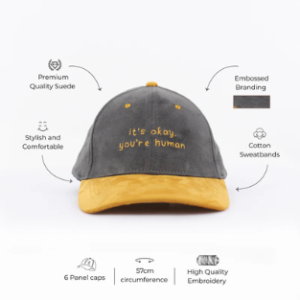 Thoughtful Faux Suede Colourblocked Cap