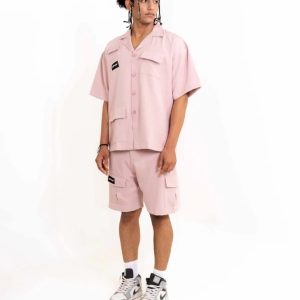 QUAD POCKET PINK SHIRT