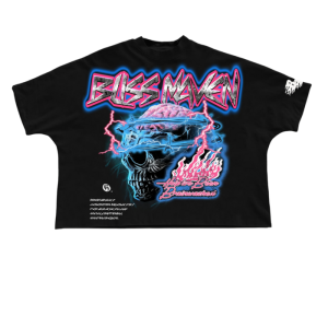 "BRAINWASHED" Oversized Cropped TEE