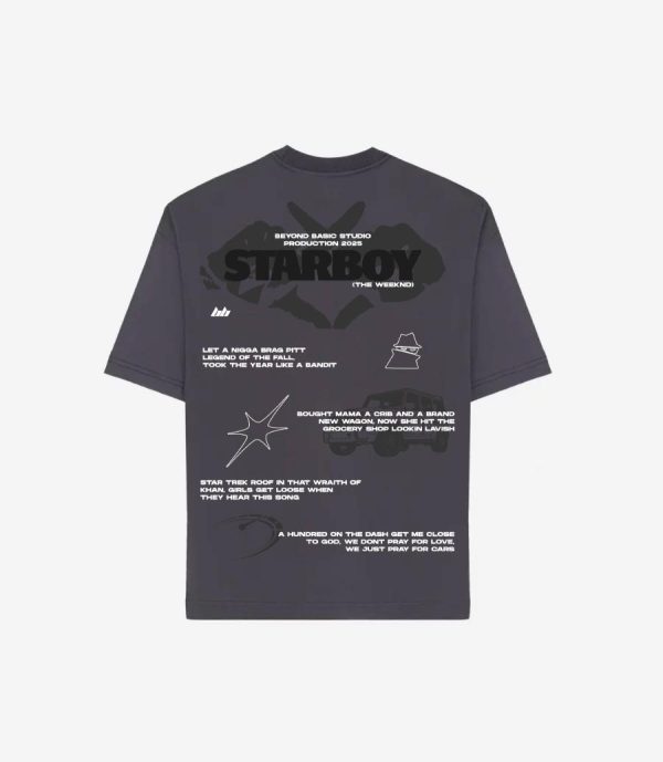 STARBOY GREY OVERSIZED TSHIRT - Image 2