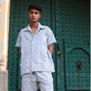 DENIM HANDWOVEN - SHORTS