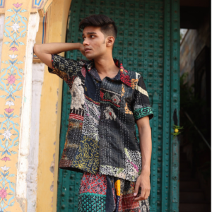 LALCHANDNI VINTAGE KANTHA - SHORTS