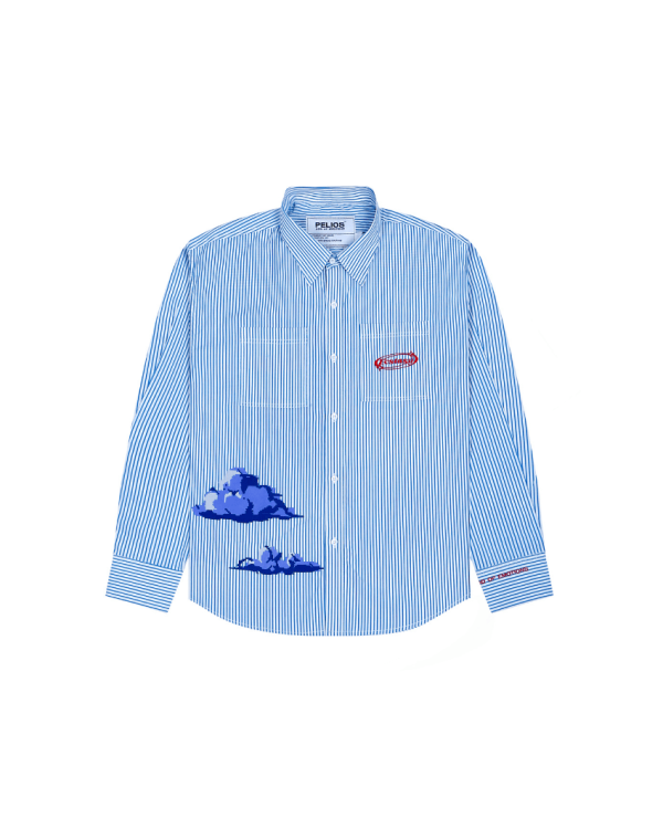 CLOUD NINE HIGH-LOW STRIPE SHIRT