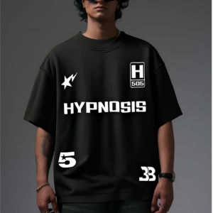 HYPNOSIS BLACK OVERSIZED T SHIRT