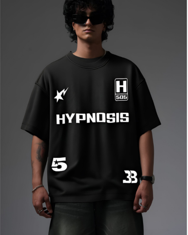 HYPNOSIS BLACK OVERSIZED T SHIRT