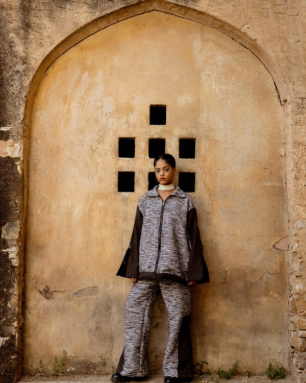 STARK CONTRAST HANDWOVEN - JACKET