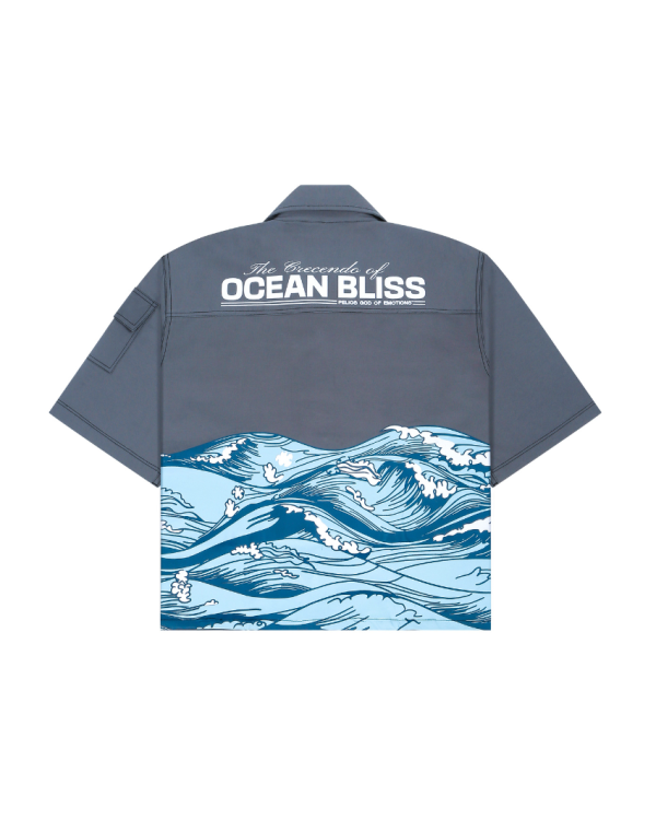 OCEAN BLISS CROPPED BOWLING SHIRT - Image 2