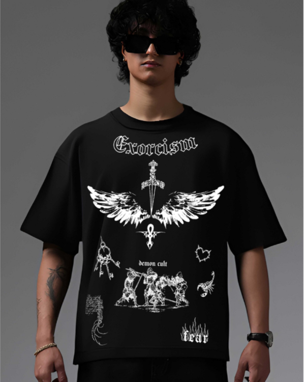 EXORCISM BLACK OVERSIZED T SHIRT