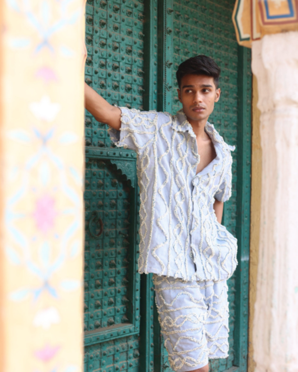 DENIM HANDWOVEN - SHIRT