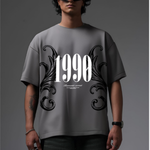 1990 GREY OVERSIZED T SHIRT