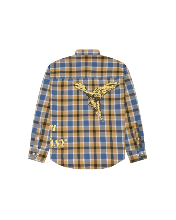 SPIRIT OF ECSTASY HIGH-LOW CHECKED SHIRT - Image 8