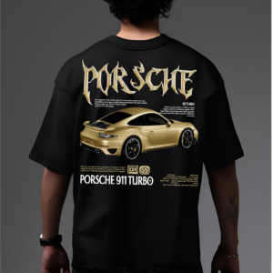 PORSHE BLACK OVERSIZED T SHIRT
