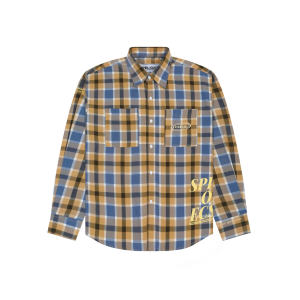 SPIRIT OF ECSTASY HIGH-LOW CHECKED SHIRT