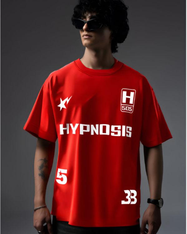 RED HYPNOSIS OVERSIZED TSHIRT