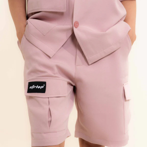 ASYM POCKET PINK SHORTS