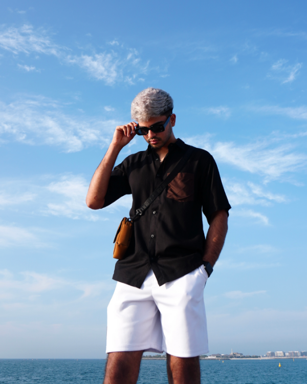 Patch Pocket Black Shirt