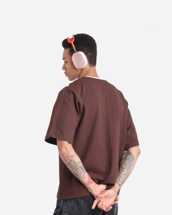 STRIPED BROWN TEE - Image 4