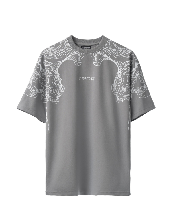 SMOKE SCREEN GREY OVERSIZED TEE