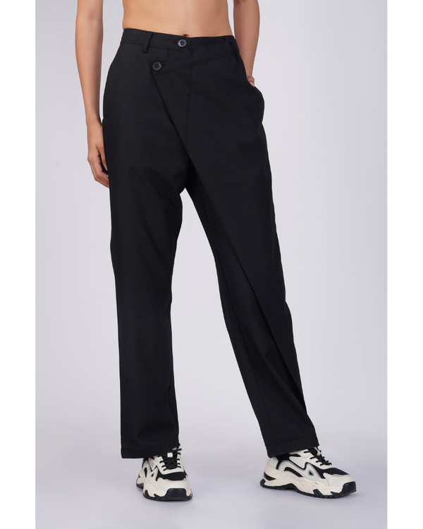 Black Flap Formal Pants