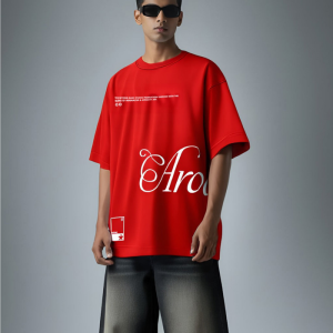 ARCOCITY RED OVERSIZED T SHIRT