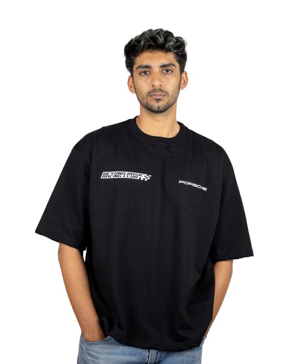 PORSHE BLACK OVERSIZED T SHIRT - Image 2