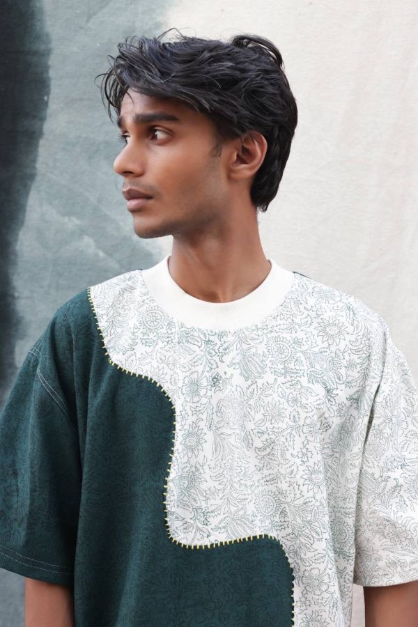 GREEN-WHITE FUSION - Tshirt - Image 2