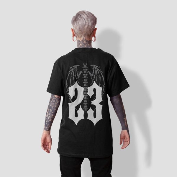BLACK 23 WINGS T-SHIRT - Image 3