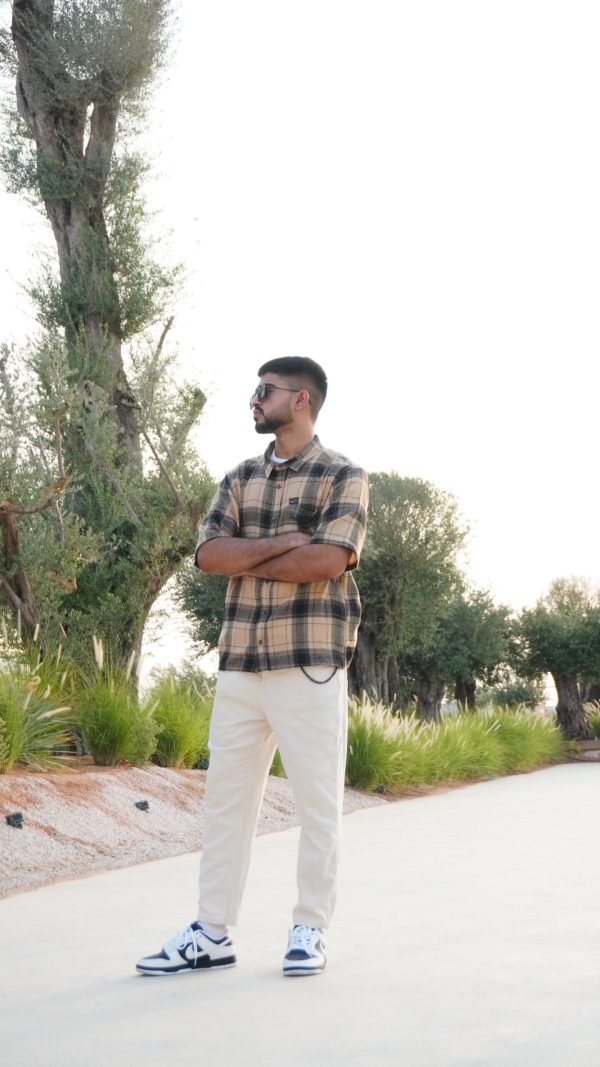 Vintage checked shirt – Yellow - Image 2