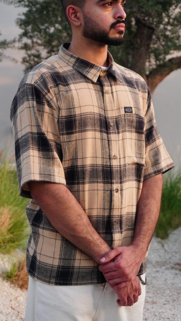 Vintage checked shirt – Yellow - Image 4