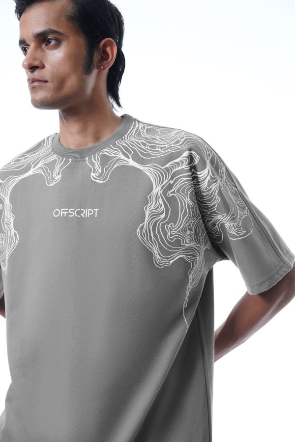 SMOKE SCREEN GREY OVERSIZED TEE - Image 5
