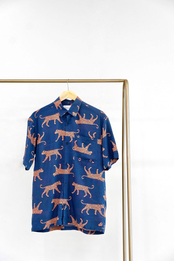 Animal Printed Shirt – Blue - Image 2
