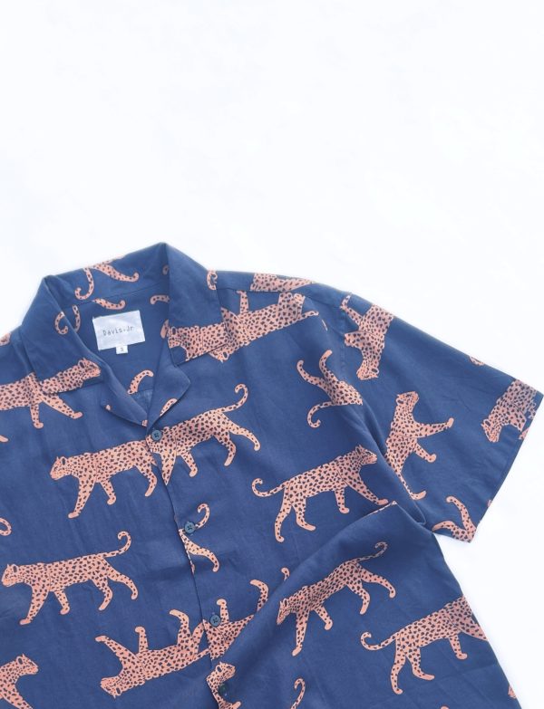 Animal Printed Shirt – Blue - Image 4