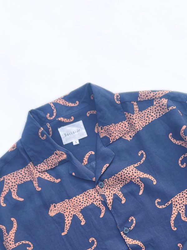 Animal Printed Shirt – Blue - Image 3