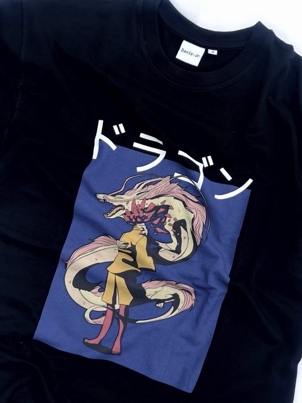 Oversized back printed T-shirt made from 220 GSM loop knit - Image 2